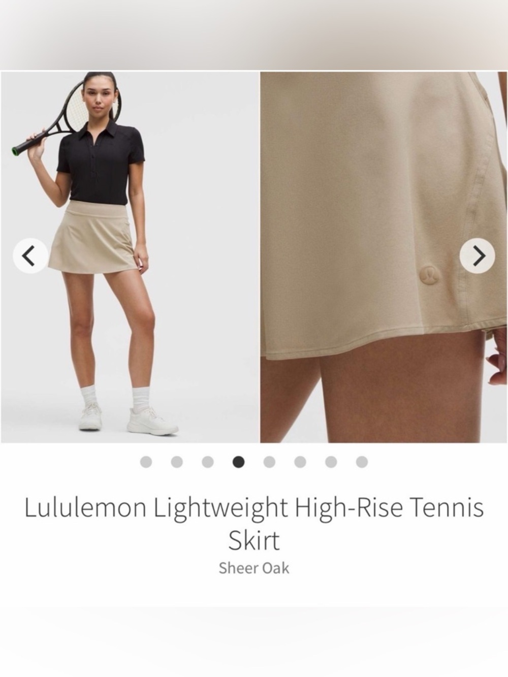 lululemon athletica Sheer Oak Lightweight High-Rise Tennis Skirt